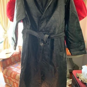 Genuine leather Giovanni Navarre Trench Coat